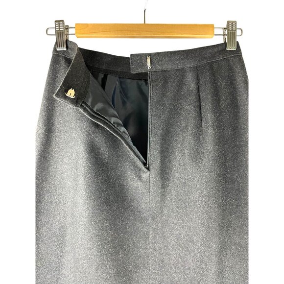 VTG Sexy Secretary Light Academia Career Midi Wool Blend Skirt, Women's 8/9 - Picture 5 of 7